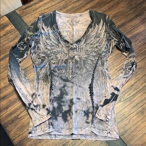 Ladies biker style “Affliction” T-shirt